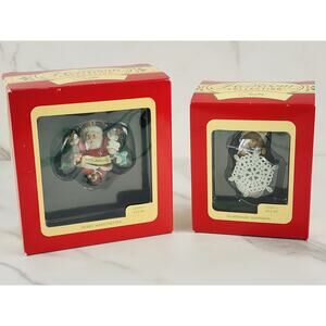 Heirloom Ornament Christmas Merry Marionettes 1992 + Homemade Happiness 1993 x2